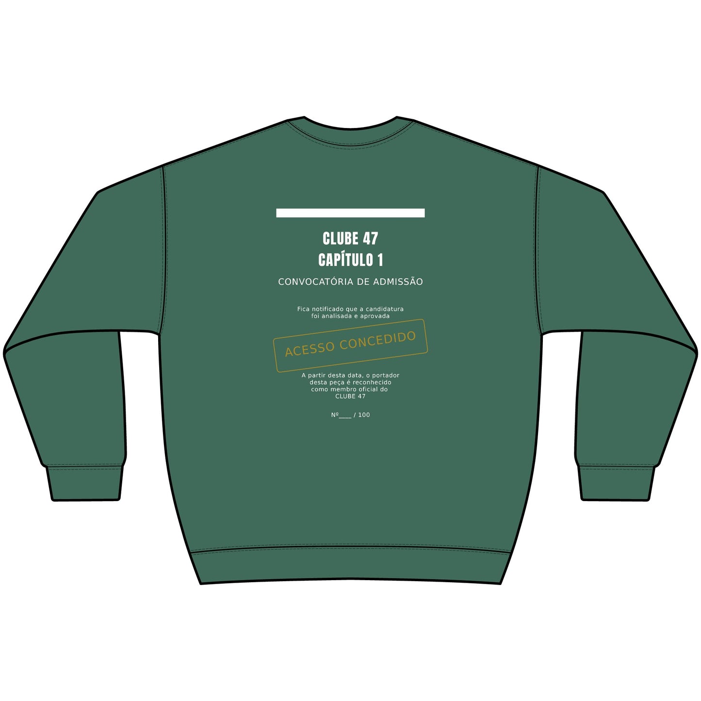 Sweatshirt — Clube 47 'Acesso Concedido' Green