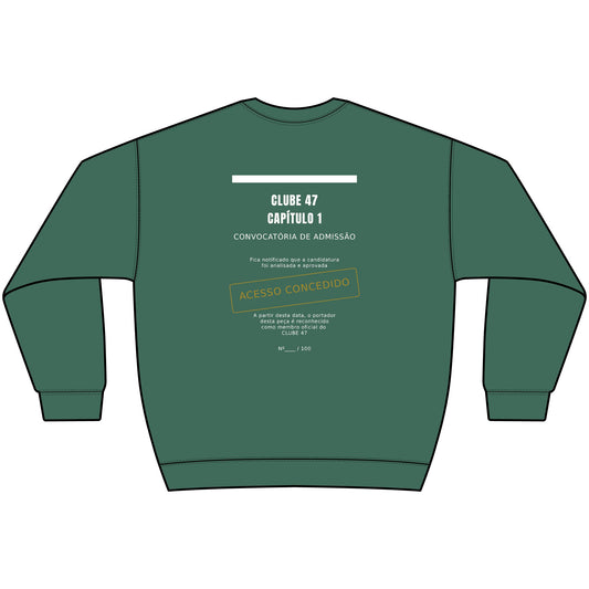 Sweatshirt — Clube 47 'Acesso Concedido' Green