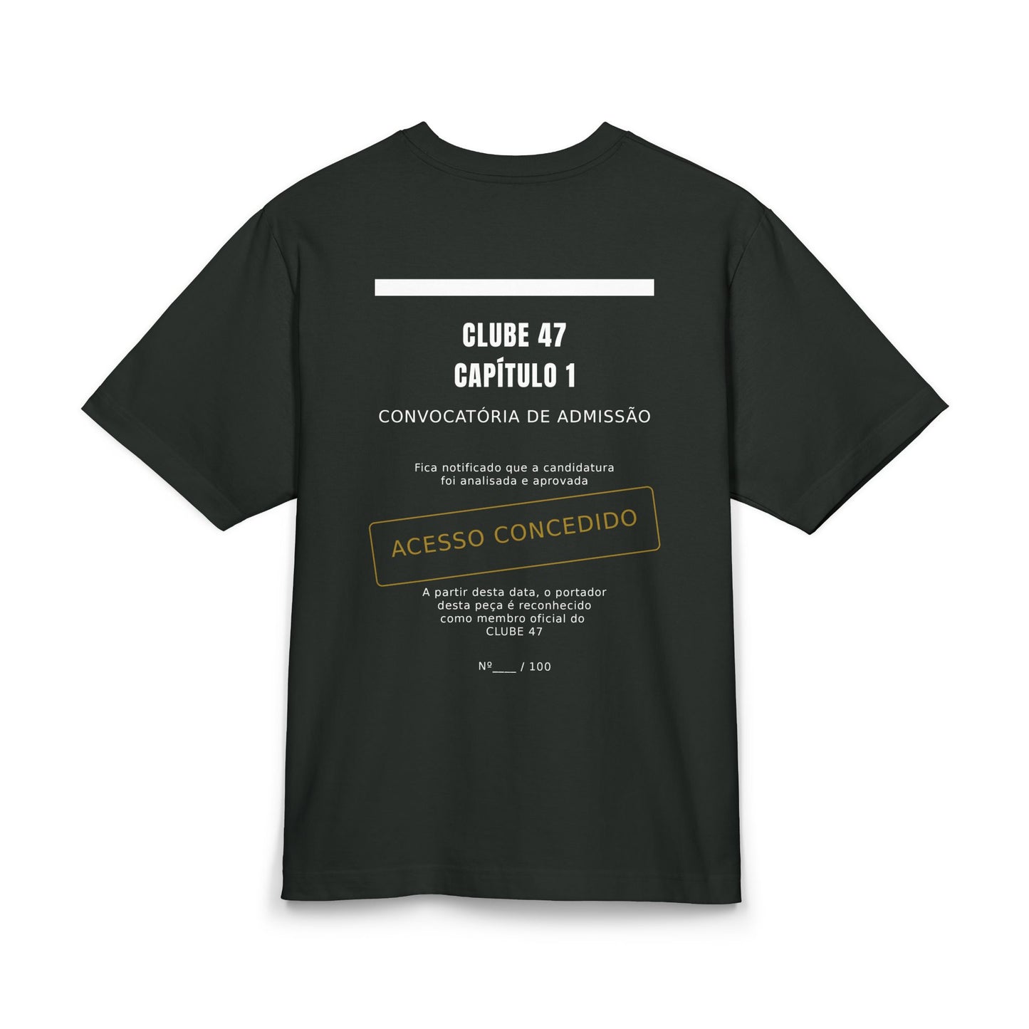 T-Shirt — Clube 47 Capítulo 1 'Acesso Concedido' Black
