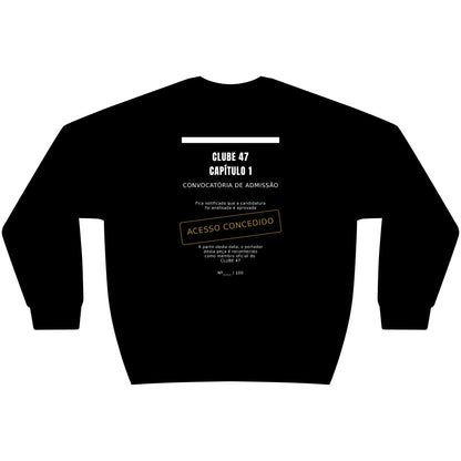 Sweatshirt — Clube 47 'Acesso Concedido' Black